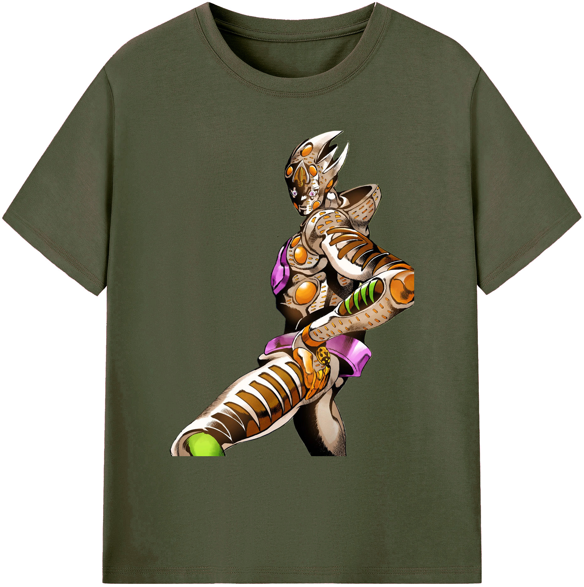 （画像用） ジョジョの奇妙な冒険 ジョルノ?ジョバァーナ JoJo's Bizarre Adventure Giorno Giovanna 綿100％ メンズ半袖Tシャツ｜肌触りやわらか＆通気性